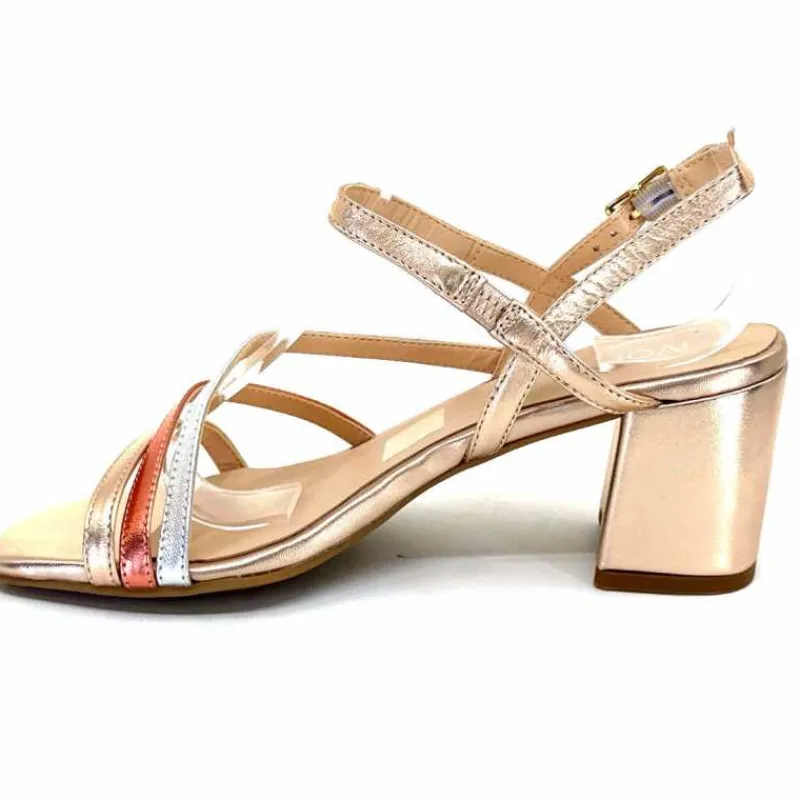 Soirée|Sandales<Ivoire0104a Sandales Talons Ivoire A47146 Cuir Métal Argent Rose