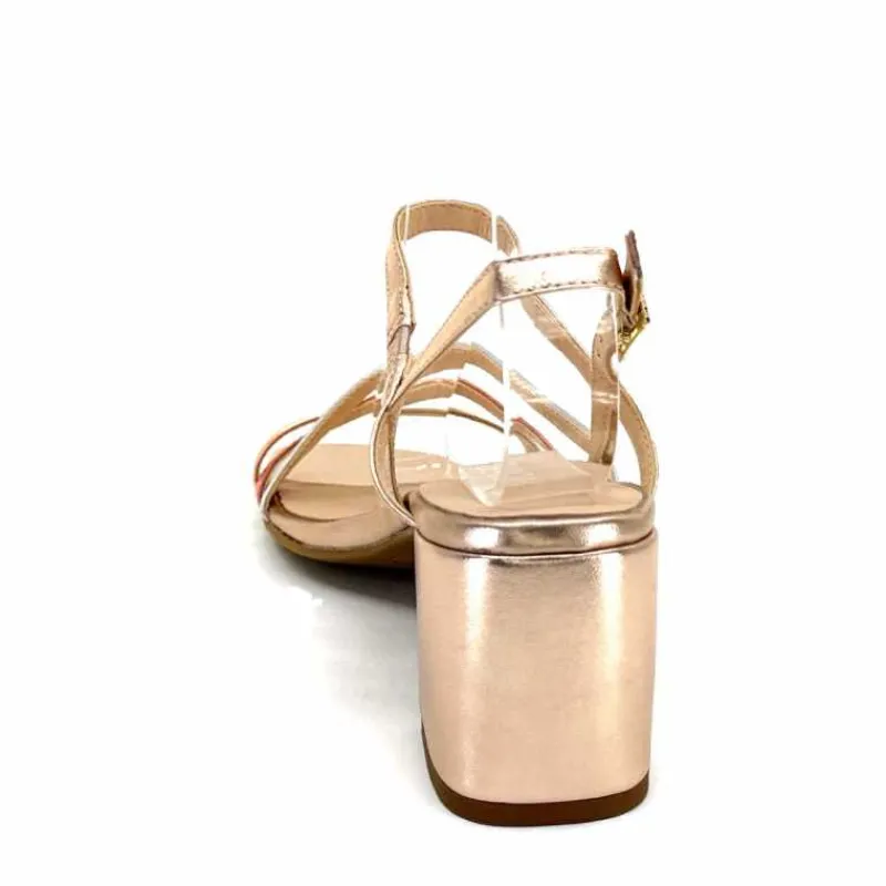 Soirée|Sandales<Ivoire0104a Sandales Talons Ivoire A47146 Cuir Métal Argent Rose