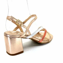 Soirée|Sandales<Ivoire0104a Sandales Talons Ivoire A47146 Cuir Métal Argent Rose