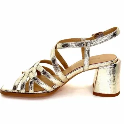 Talon|Féminin<Regarde Le Ciel Sandales Talons Marissa 02 Cuir Dé Or