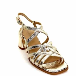 Talon|Féminin<Regarde Le Ciel Sandales Talons Marissa 02 Cuir Dé Or