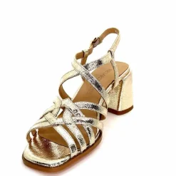 Talon|Féminin<Regarde Le Ciel Sandales Talons Marissa 02 Cuir Dé Or