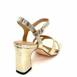 Talon|Féminin<Regarde Le Ciel Sandales Talons Monica 02 Cuir Dé Or