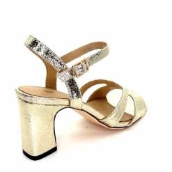 Talon|Féminin<Regarde Le Ciel Sandales Talons Monica 02 Cuir Dé Or