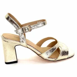 Talon|Féminin<Regarde Le Ciel Sandales Talons Monica 02 Cuir Dé Or