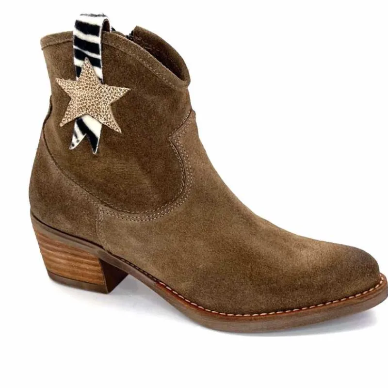 Rock|Santiags<MKD Santiags Geo Daim Taupe