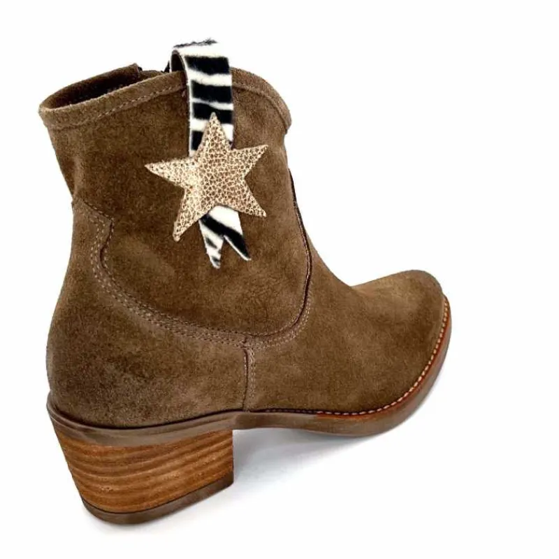 Rock|Santiags<MKD Santiags Geo Daim Taupe